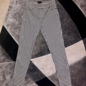 SANCTUARY X ANTHROPOLOGIE ‘RUNWAY’ STRETCH PANT IN BLACK/WHITE PLAID (NWOT)